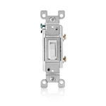 Leviton 15 Amps Single Pole Antimicrobial Treated Toggle Switch White. Fixed Price $7.68.