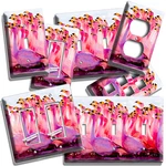 Tropical Birds Pink Flamingo Flock Light Switch Outlet Wall Plate Room Art Decor. Fixed Price $23.39.