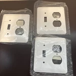 Mulberry 79532 White Metal Princess Ea Gang 1 Toggle Duplex Oversize Cover. Fixed Price $12.00.