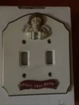 Religious Double Light Switch Cover. God Bless This Room No Screws. Fixed Price $9.99.