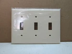 (10-PACK) Premier THREE-3-GANG Toggle Switch Cover Wall Plate Light Almond. Fixed Price $14.99.