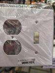 25 Pack Hubbell 2-GANG Wall Plate 1 Toggle Duplex Outlet Thermoset White. Fixed Price $14.00.