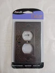 Amerelle Decor 43DVB Duplex Outlet Wall Plate English Garder Aged Bronze Cast. Fixed Price $8.00.