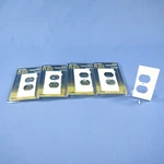 Leviton 40895-WE White Duplex Outlet Receptacle Sectional End Wallplates 5-PACK. Fixed Price $6.13.