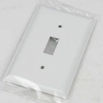 Ge 58796 Single Switch Wallplate Unbreakable Nylon, White, Included Screws. Fixed Price $5.55.