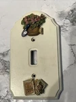 Figi Wood Light Switch Cover Plate "grown W/love" Garden Shed Season Flower .. Fixed Price $6.30.