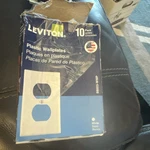 (10-PK) Leviton 1-GANG Duplex Receptacle Wall Plate Plastic White 88003-WMP. Fixed Price $7.21.