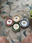 Russ Berry 4 Decorated Plates. Fixed Price $20.00.