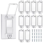 Tellegloww 10 Pack Light Switch Guard Cover Baby Child Proof Wall Clear. Fixed Price $31.95.