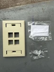 Lot Of 10 Leviton 46080-4IS Quickport Wallplates Ivory New. Fixed Price $11.00.