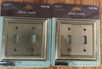 Pack Of 2 Allen & Roth Double Wall Plate Antique Brass Finish #0137796 Free Ship. Fixed Price $17.99.