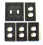 4 Cast Iron Heavy Solid Metal Outlet And Light Switch Covers Fleur De Lis. Fixed Price $49.98.