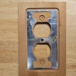 Amerelle Wood Duplex Outlet Cover Plate Brown. Fixed Price $12.00.