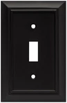 Brainerd 64219 Architectural Single Toggle Switch Wall Plate Cover, Flat Black. Fixed Price $12.65.
