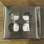 Box Of - Leviton 84016 Two Gang Wall Plate Stainless Steel Satin Finish. Fixed Price $49.00.
