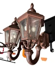Portfolio 3 - Light 24.75" Tall Antique Rust Outdoor Wall (2 Available). Fixed Price $99.95.