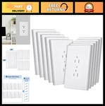 10 Pack Duplex Wall Outlet Covers - White Plates, Electrical Safety Shields. Fixed Price $31.99.