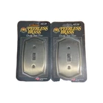 Pair Of Vintage Peerless Solid Brass Single Toggle Light Switch Cover Plate. Fixed Price $18.00.
