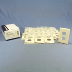 Cooper PJ8A Almond 1-GANG Duplex Unbreakable Nylon Mid-size Wallplate Cover 25PC. Fixed Price $23.74.