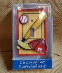 Borders Unlimited Let's Play Ceramic Baseball Single Kids Switchplate Cover. Fixed Price $6.26.