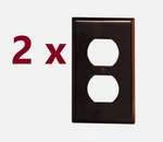 2-PK Leviton Brown 1-GANG Duplex Receptacle Outlet Plastic Wall Plate New 85003. Fixed Price $7.20.