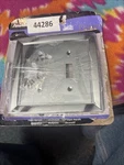 Amerelle Studio Wall Plate Cast Metal Polished Chrome 2-TOGGLE 61TTCH. Fixed Price $6.20.