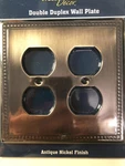 New Mintcraft Decor Solid Brass Double Duplex Wall Plate Antique Nickel Finish. Fixed Price $9.95.