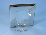 Cooper 69 Chrome 2-GANG Power Outlet 2.47" Plated Steel Wallplate Cover. Fixed Price $10.43.