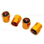 Hex Red Tesla Car Wheels Tire Air Valve Caps Stem Dust Cover Sport Decorate Gift. Fixed Price $8.99.