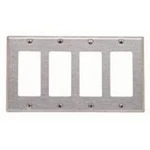 1PC Leviton 84412-40 Decora Wallplate, 4-GANG, Type 302 Stainless Steel. Fixed Price $40.67.