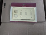 Baldwin 4773-030-CD Triple Switch / Single Outlet Beveled Edge Plate Pol Brs. Fixed Price $19.99.