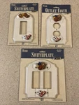 Figi Wooden Switch Plate Outlet Covers Soccer Love Of Sports White Lot 3. Fixed Price $17.00.