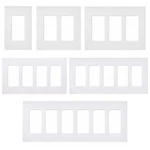 Unbreakable Screwless Wall Plate Decora Outlet Switch Cover 1-6 Gang White Ul. Fixed Price $5.99.