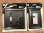 2 Ge Plated Steeel Wallplates Venetian Bronze Finish 40304 & 40305. Fixed Price $8.00.