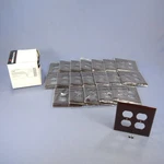 Cooper PJ82B Brown 2-GANG Duplex Outlet Unbreakable Mid-size Wallplates 20PCS. Fixed Price $37.99.