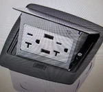 Leviton Pop-up Floor Box With Dual Type 3.6 Usb Charger 20AMP Outlet Black. Fixed Price $31.99.