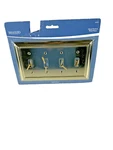 Vtg New Old Stock Sealed Brainerd Plated Brass Quad Switch Wall #64221. Fixed Price $27.49.