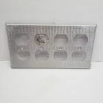 Mulberry 4-GANG Duplex Wall Plate Cover Stainless Steel #97104. Fixed Price $10.75.