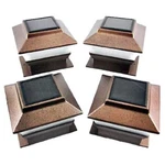 8 Outdoor Garden Solar Powered Led Lights For Top Of Fence Posts Square Lamps. Fixed Price $104.47.