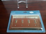 Brainerd Plated Brass Quad Toggle Switch Cover 64221 New. Fixed Price $9.87.