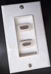 New Hdmi Wall Plate Double Female To Pass Through Receptacle White. Fixed Price $23.00.