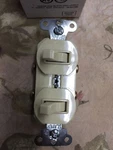 Pass & Seymour 690-IG Combo (2) 1-POLE Switches, Ground, 15A, 120/277V, Ivory. Fixed Price $12.90.