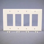 Cooper PJ264W White 4-GANG Decorator Gfci Unbreakable Mid-size Wallplate Cover. Fixed Price $5.69.