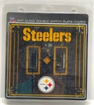 Pittsburgh Steelers Art Stained Glass Nfl Double Light Switch Dual Plate Cover. Fixed Price $18.88.