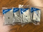 (4) Leviton 4625B-44G Wire Gray Flush Mount Phone Jack Faceplate Wall. Fixed Price $8.00.