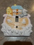 Russ Berrie Noahs Ark Ceramic Light Switch Cover Wall Plate Nursery Decor Baby. Fixed Price $11.99.