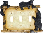Bear Log Triple Electric Toggle Light Switch Cover Wall Plate Lodge Cabin Decor. Fixed Price $20.99.