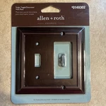 Allen + Roth Toggle Decorator Combo Plate Cover #0149302 Oil Rubbed Bronze New. Fixed Price $11.50.