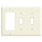 Leviton PJ226-W Combination Wallplate Midway Size 3 Gangs Toggle 1 Decorator. Fixed Price $20.69.