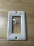 Ceramic Single Gfci/rocker Wall Plate Bisque Vintage Brainerd Hardware 64484. Fixed Price $10.81.